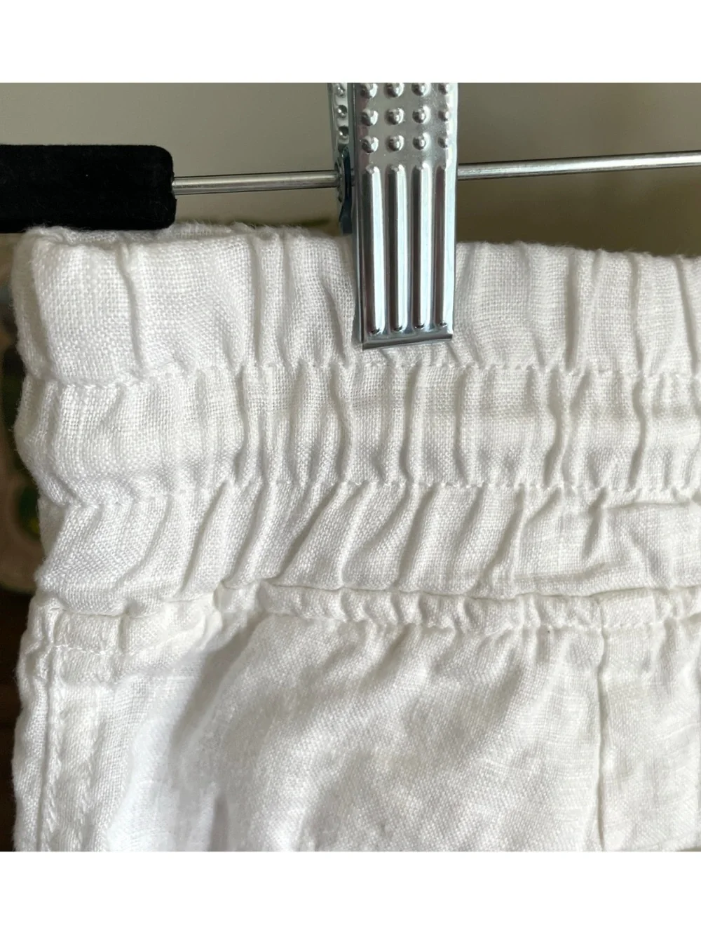 NWOT Women's Athleta Cabo Linen Short White Drawstring, Size 4